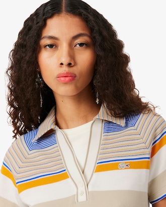 Runway Slim Fit Striped Piqu&eacute; Polo Shirt