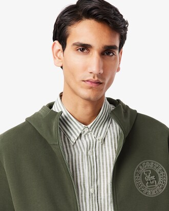 Classic Fit Zipped Piqué Sweatshirt