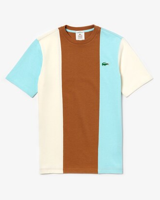 Unisex Lacoste LIVE x GOLF le FLEUR Colourblock Striped T-shirt