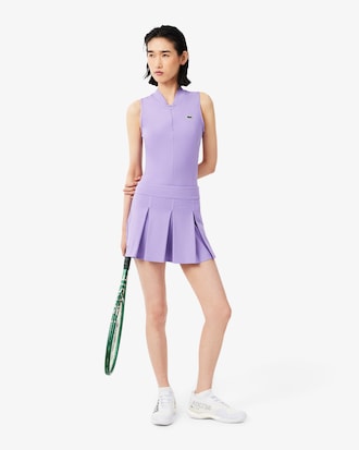 Sleeveless Stretch Dual Fabric Tennis Polo Shirt