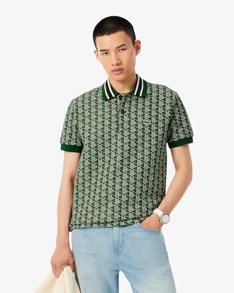 Classic Fit Monogram Jacquard Polo Shirt