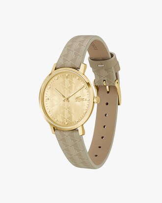 Three Hand Crocorigin Leather Watch