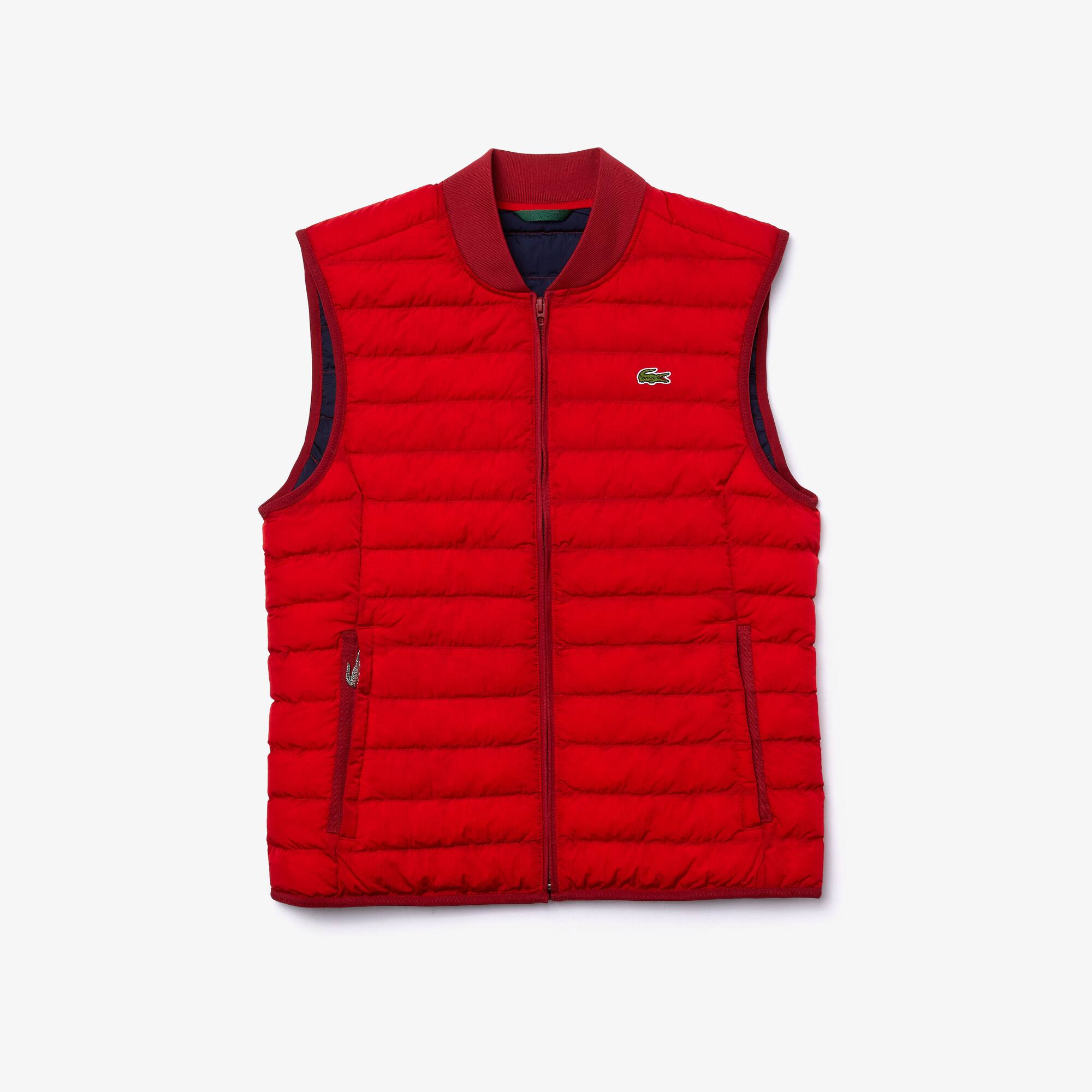 lacoste red puffer jacket