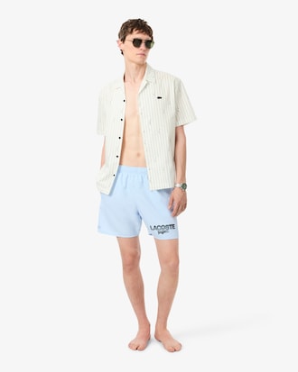 Mid Length Printed Swim Trunks