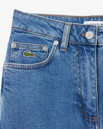 Straight Cut High Waist Denim Jeans