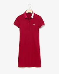 Women's Colourblock Collar Stretch Cotton Piqu&eacute; Polo Dress