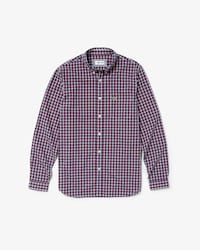 Men's Regular Fit Contrast Check Cotton Poplin Shirt
