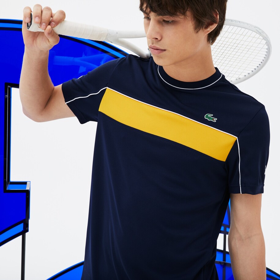 Men's LACOSTE SPORT NOVAK DJOKOVIC COLLECTION Colourblock ...