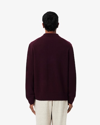 Felted Wool Polo Collar Sweater