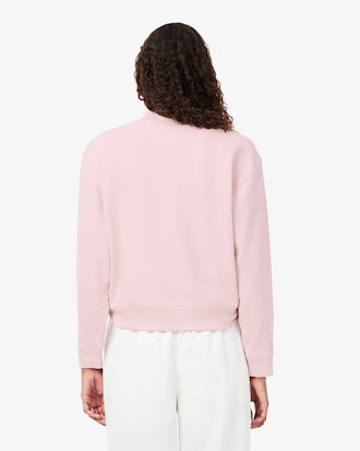 High Neck Zipped Fleece Badge Sweatshirt