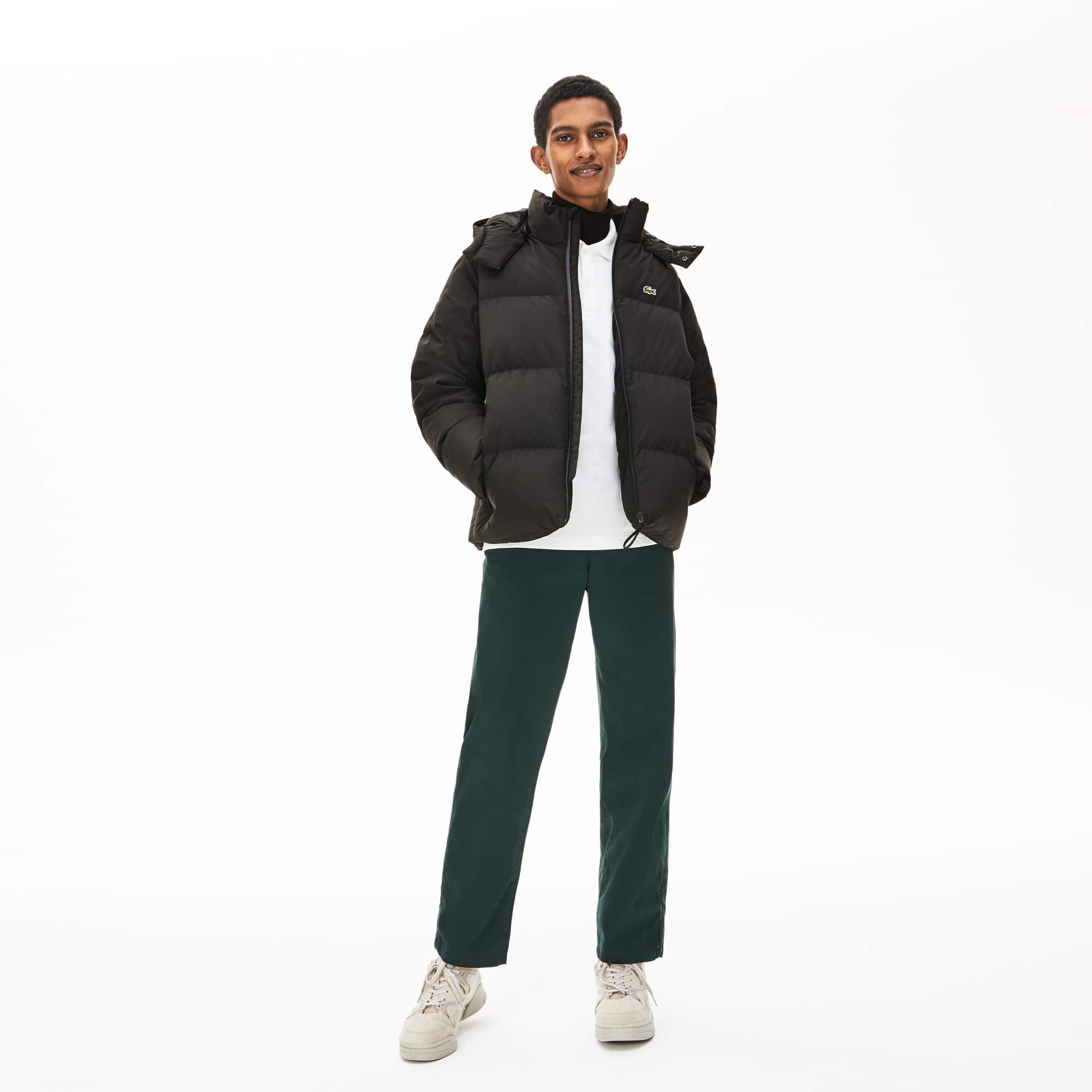 Men's Detachable Hood Down Water-Resistant Taffeta Jacket | LACOSTE