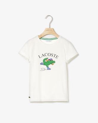 Girls' Fun Crocodile And Surprises Print Cotton T-shirt Gift Set