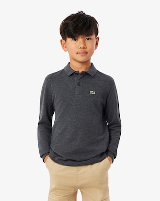 Long Sleeved Petit Piqu&eacute; Polo Shirt