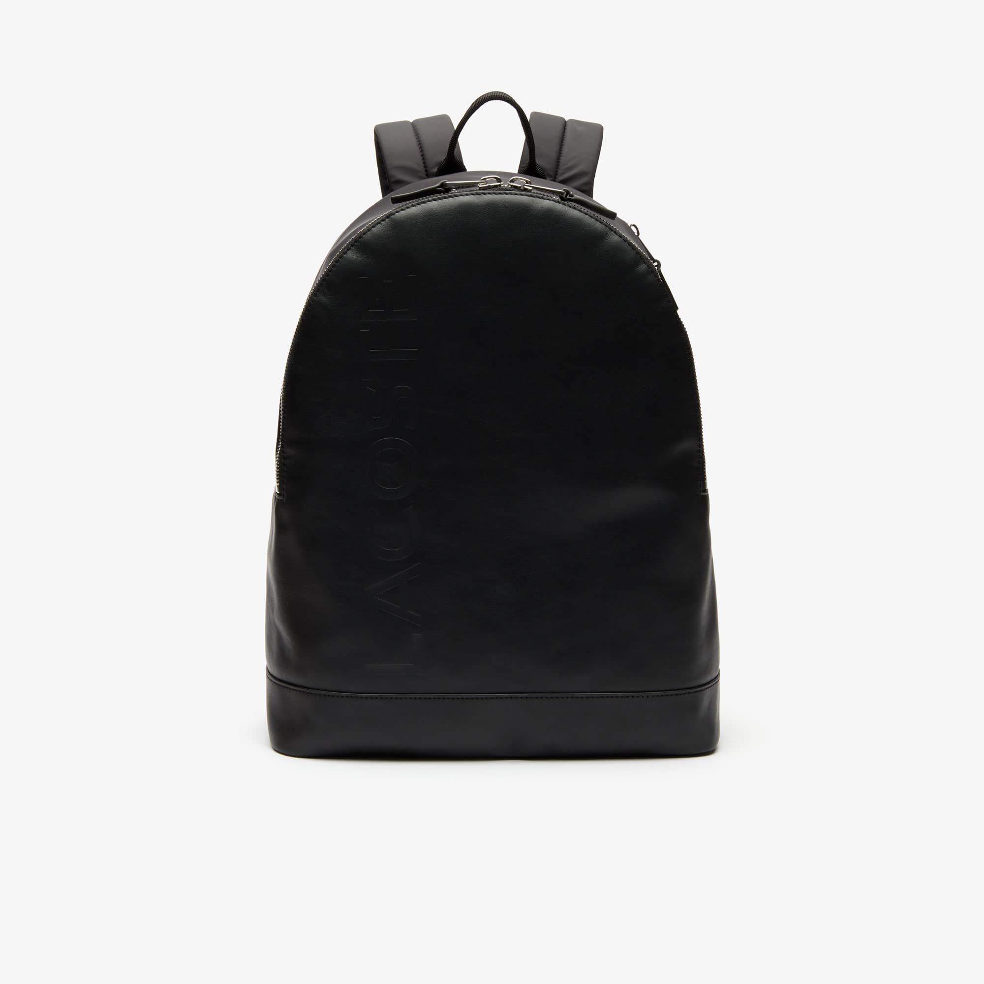 leather zip backpack