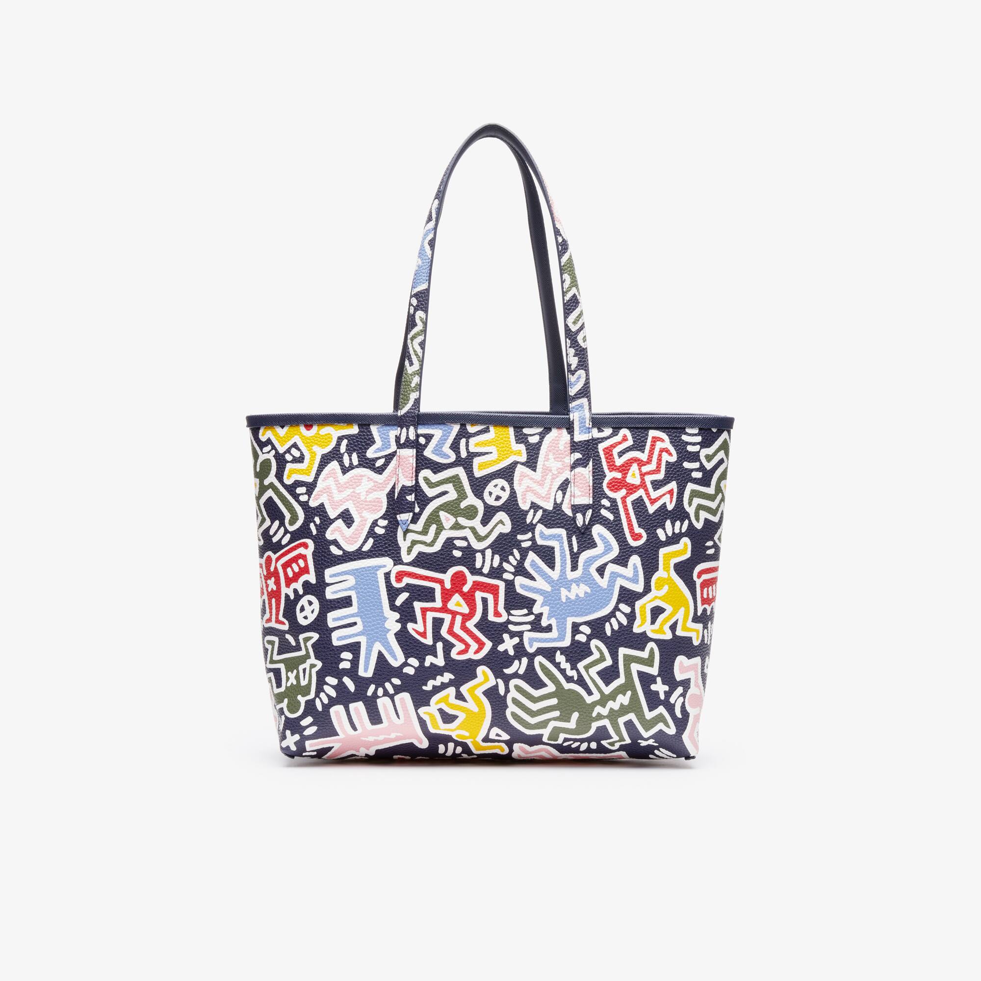 Women's Keith Haring Print Anna Reversible Tote Bag LACOSTE