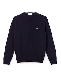 Men's V-neck Wool Jersey Sweater