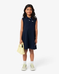 Sleeveless Stretch Piqué Polo Dress