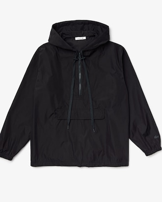 Unisex Fashion Show Hooded Solid Technical Jacket