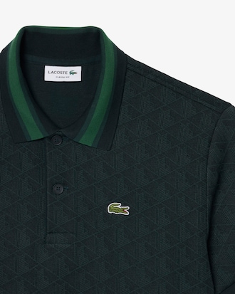 Classic Fit Monogram Jacquard Polo Shirt