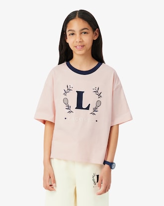 Contrast Badge Cotton T-shirt