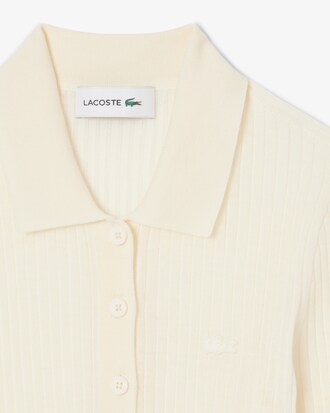 Wool Jersey Polo Collar Sweater