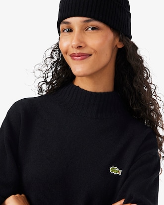 3D Knit Cashmere High Neck Sweater