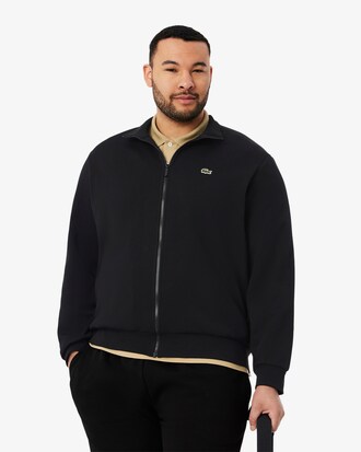 Zip-Up High Neck Fleece Sweatshirt