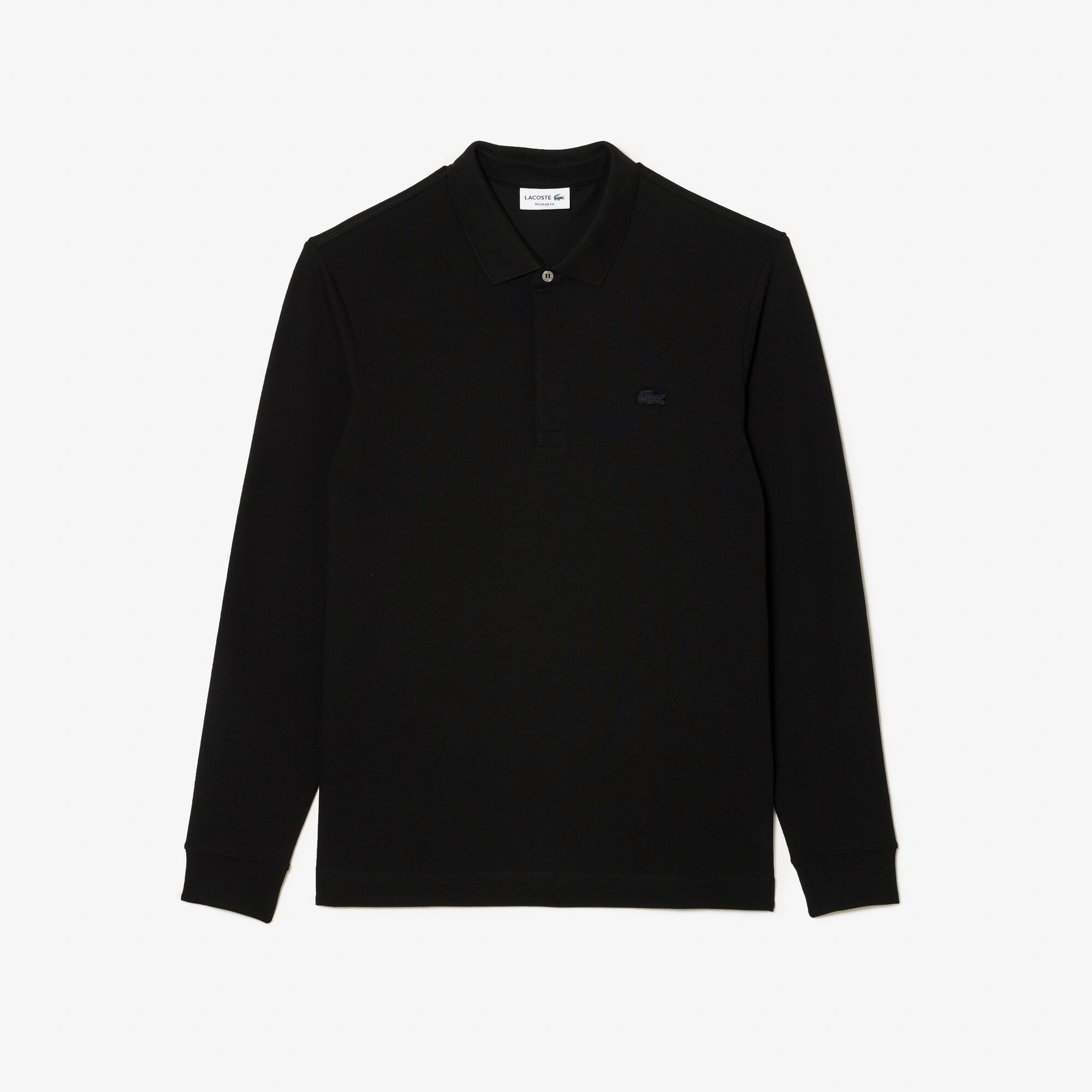 lacoste black long sleeve shirt