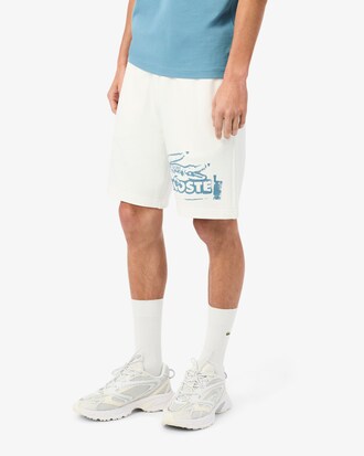 Graphic Cotton Fleece Shorts