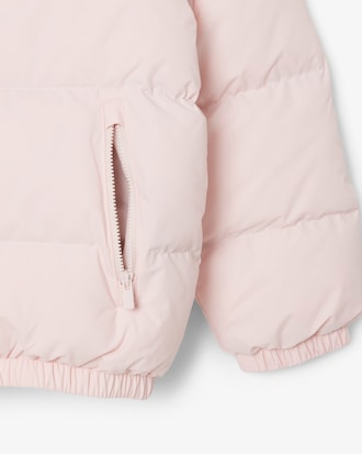 Unisex Embroidered Crocodile Hooded Puffed Jacket