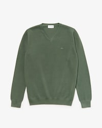 Men's V-neck Cotton Piqu&eacute; Sweater