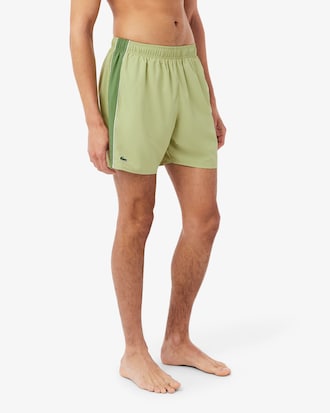 Mid Length Colorblock Swim Trunks
