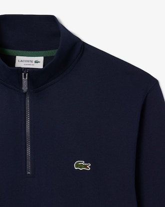 High Neck Zipped Fleece Sweatshirt