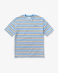 Men's Lacoste LIVE Crew Neck Rainbow Striped Cotton T-shirt