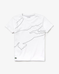 Boys' Lacoste SPORT Crew Neck Oversized Croc Print Jersey T-shirt