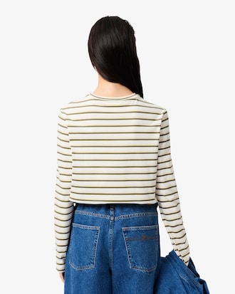 Long Sleeved Striped Jersey T-shirt