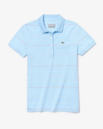 Women's Lacoste SPORT Striped Ultra Light Cotton Golf Polo Shirt