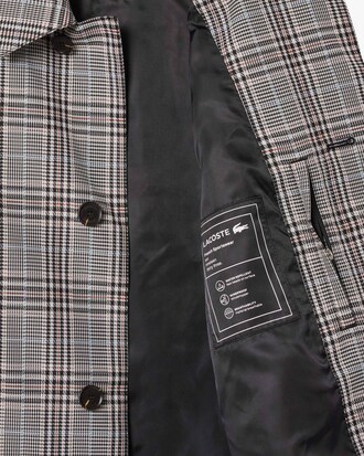 Lightweight Water-Repellent Checked Coat