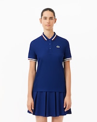 UV Protect Stripe Collar Tennis Polo Shirt