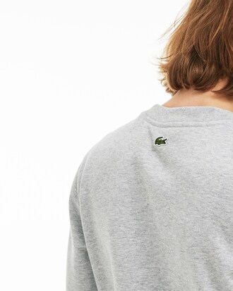 Men's Crew Neck Crocodile Print Fleece Sweatshirt