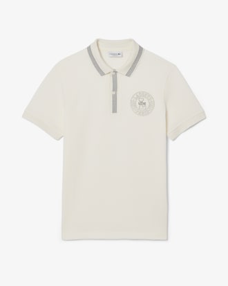 Regular Fit L.12.12 Badge Print Polo Shirt