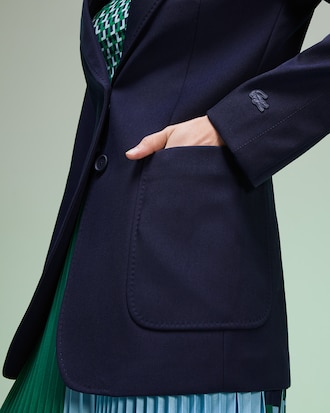 Women's Fashion Show Solid Wool Blend Blazer