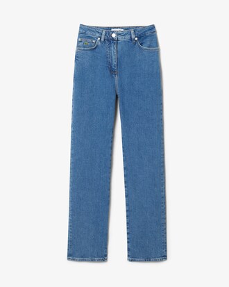 Straight Cut High Waist Denim Jeans