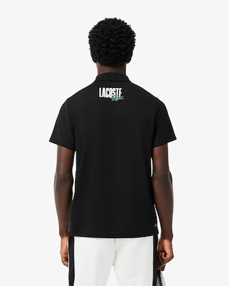 Colour-Block Printed Tennis Polo Shirt