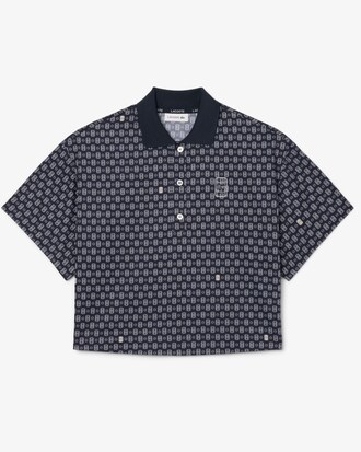 Oversized Tennis Print Polo