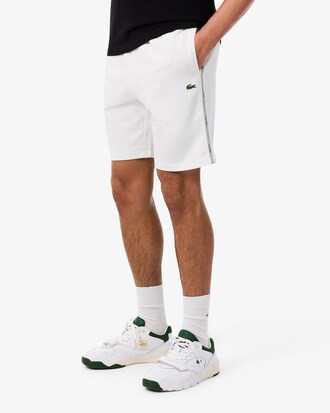 Regular Fit Logo Stripe Fleece Shorts