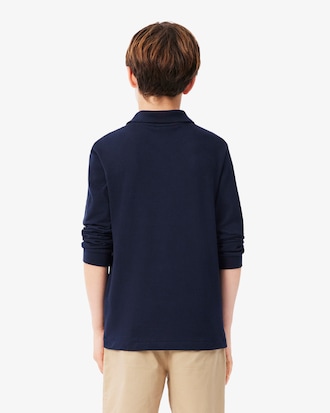 Long Sleeved Petit Piqu&eacute; Polo Shirt