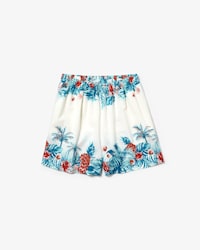 Women's Elasticised Waistband Hawaiian Print Bermuda Shorts