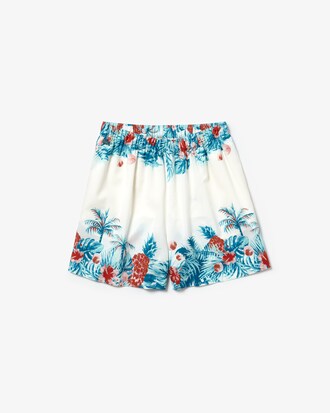 Women's Elasticised Waistband Hawaiian Print Bermuda Shorts