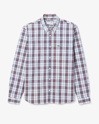 Regular Fit Poplin Plaid Shirt